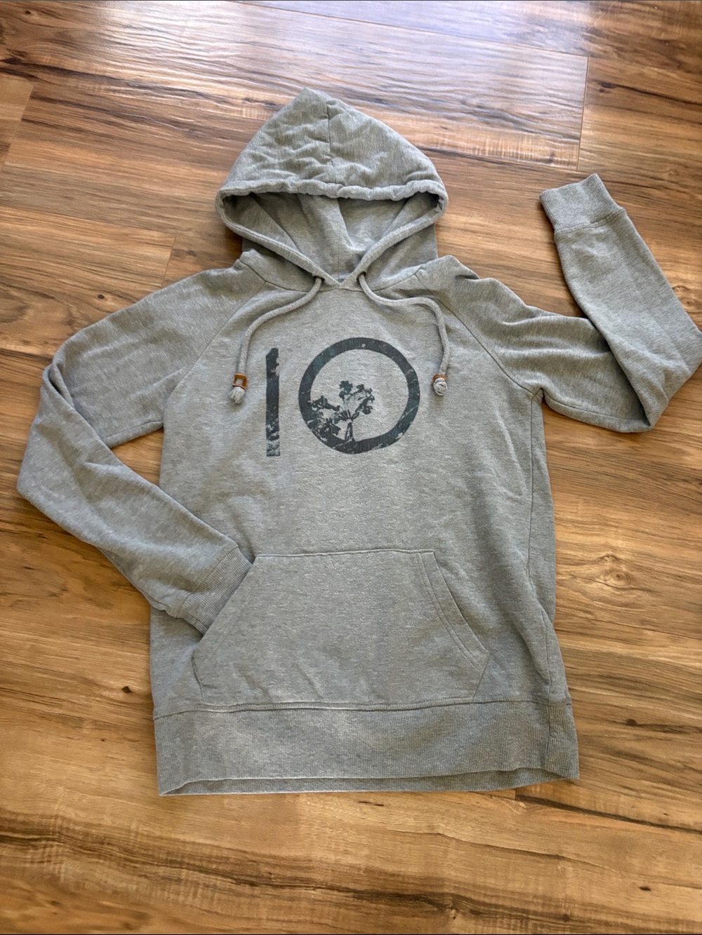 tentree Gray Women's Hooded Pullover Sweatshirt with Logo